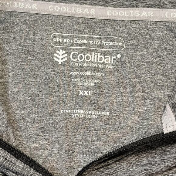 Coolibar Pullover Womens 2XL Gray Dev Fitness 1/4 Zip UPF 50+ Sun Protection - Picture 7 of 11